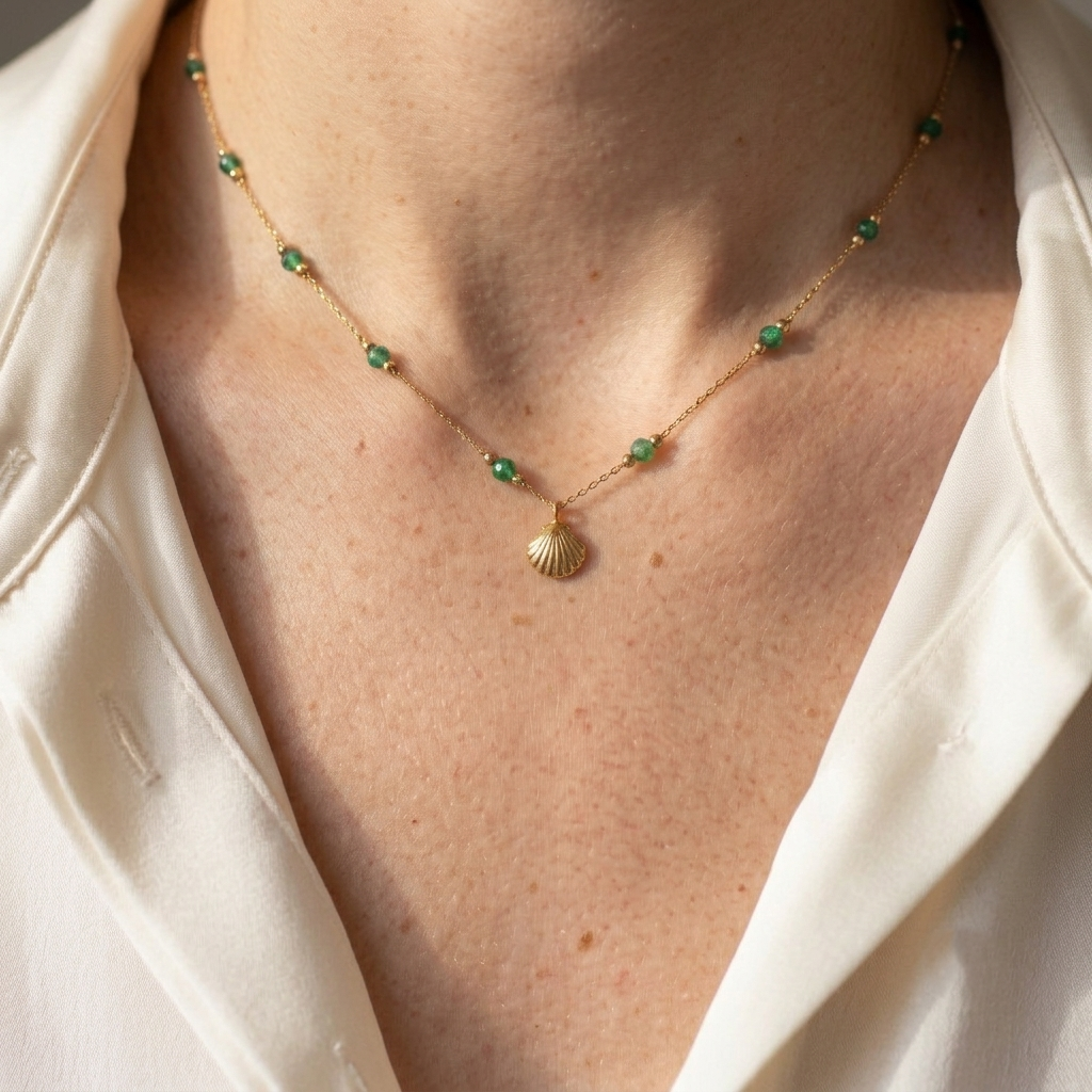 Luxy Shell Necklace & Bracelet