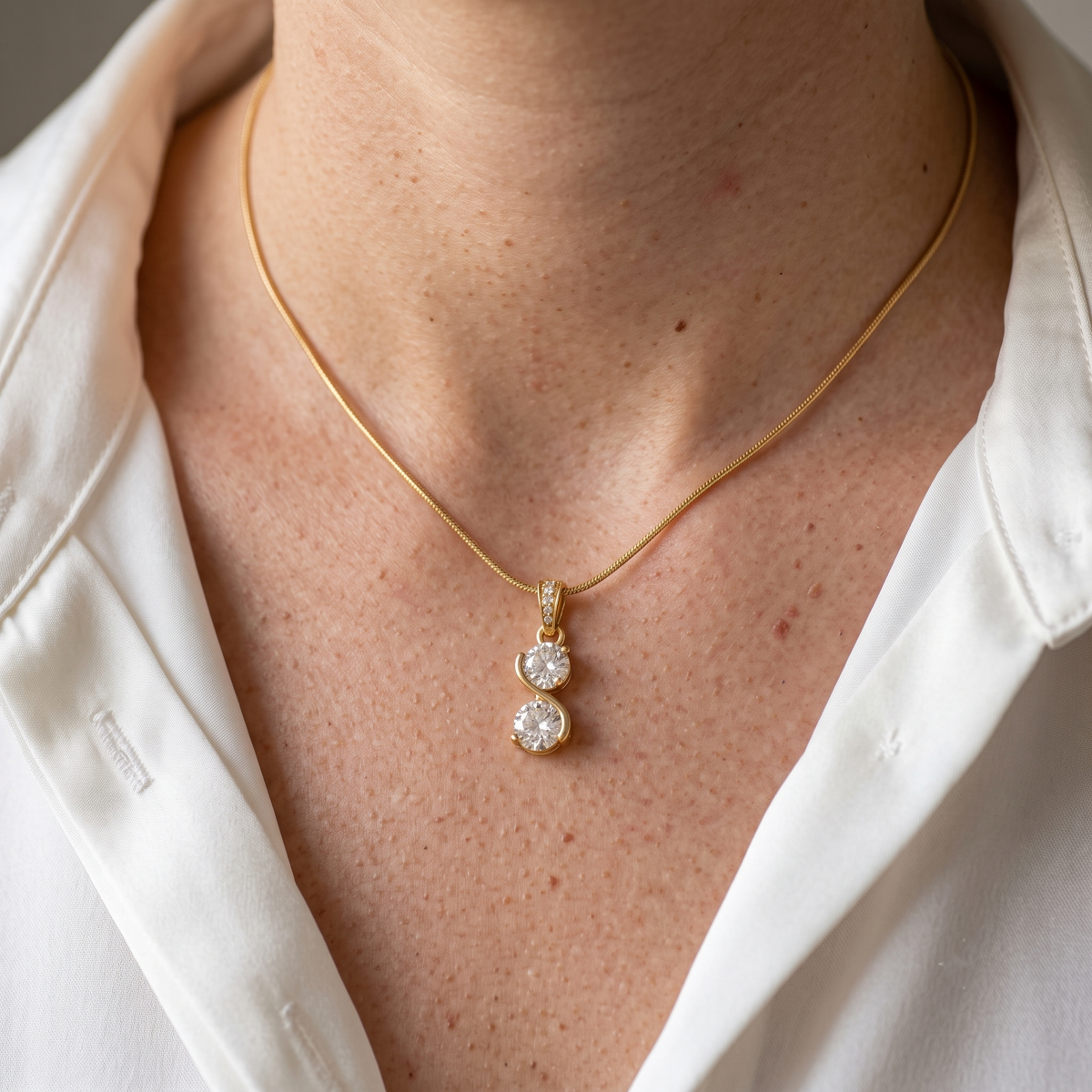Diatoms Simple Style Diamond Necklace