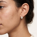Flower Zircon Drop Earrings