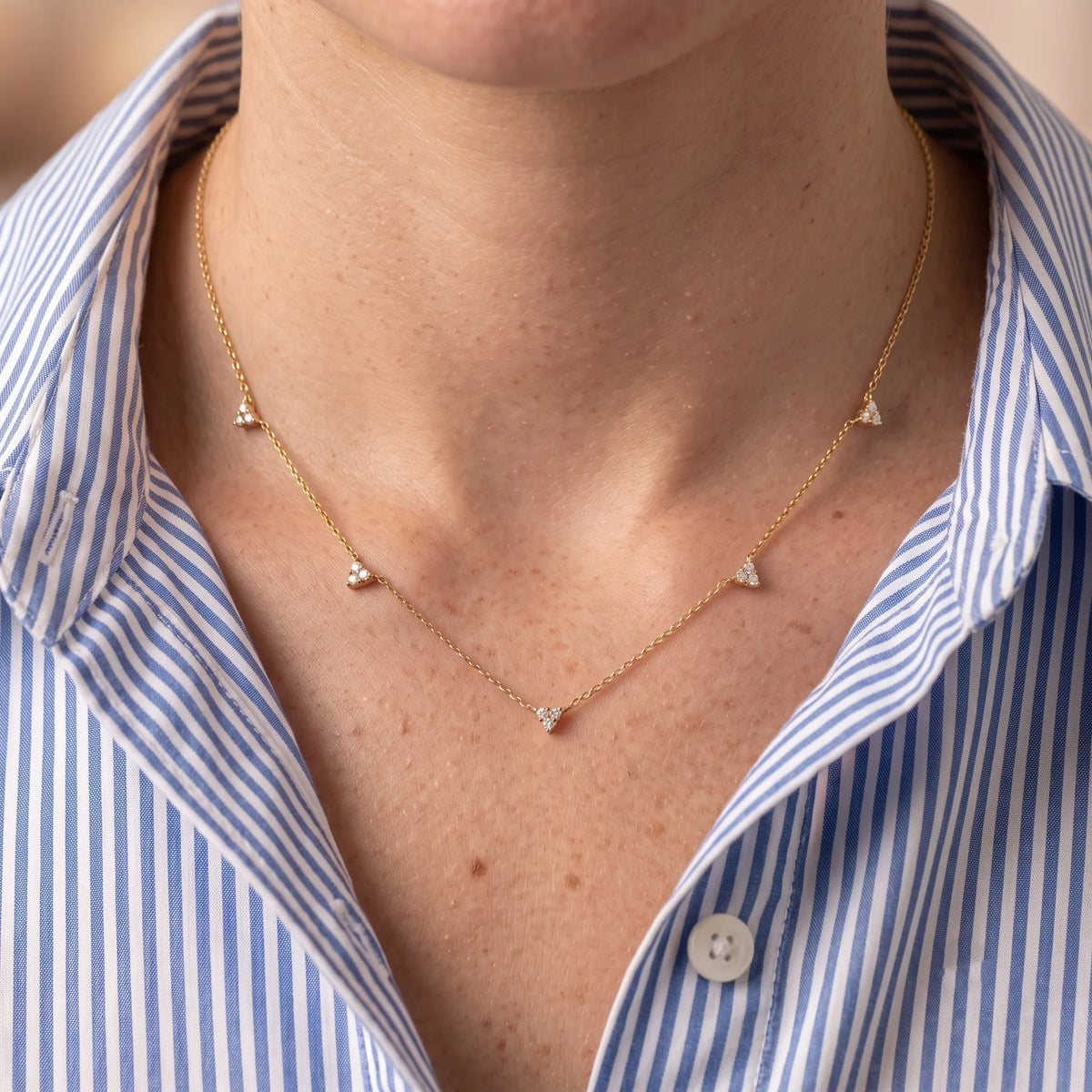 Luxe 5 Diamond Necklace