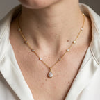 Aqua Whisper Diamond Necklace