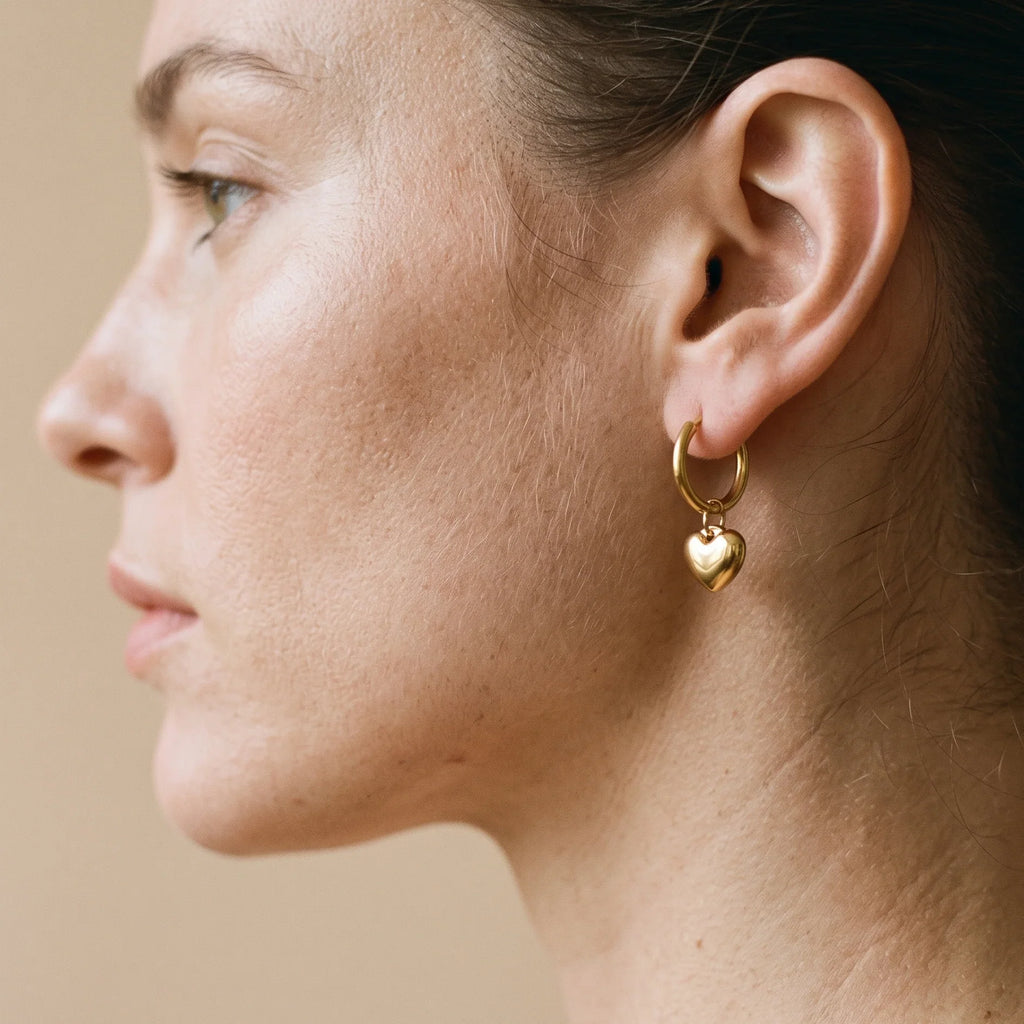 Luxy Small Heart Hoop Earrings