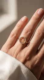 Dazzling Golden Circle Ring