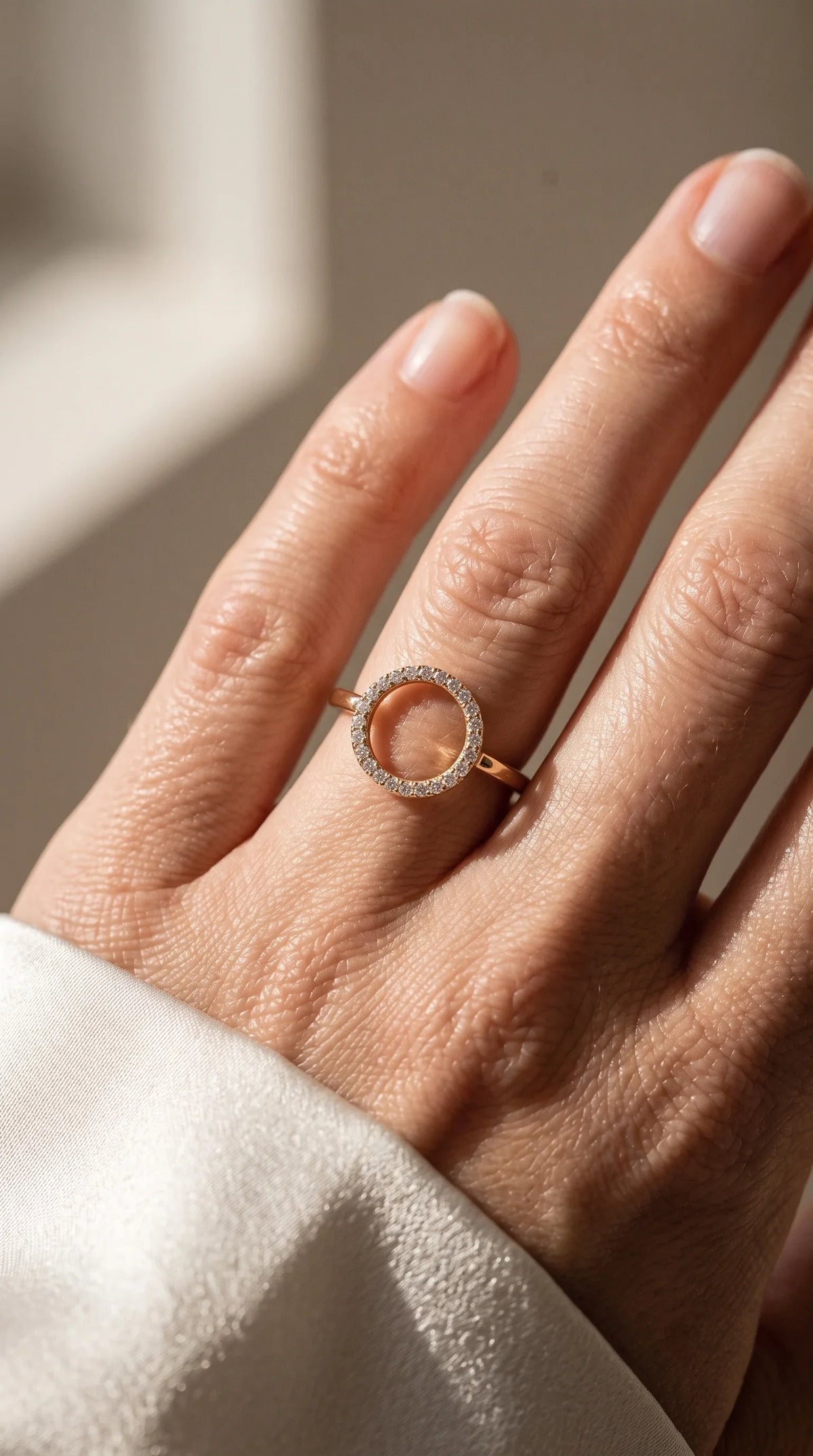 Dazzling Golden Circle Ring