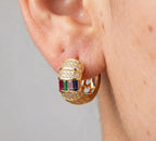 Commute Round Hoop Earrings