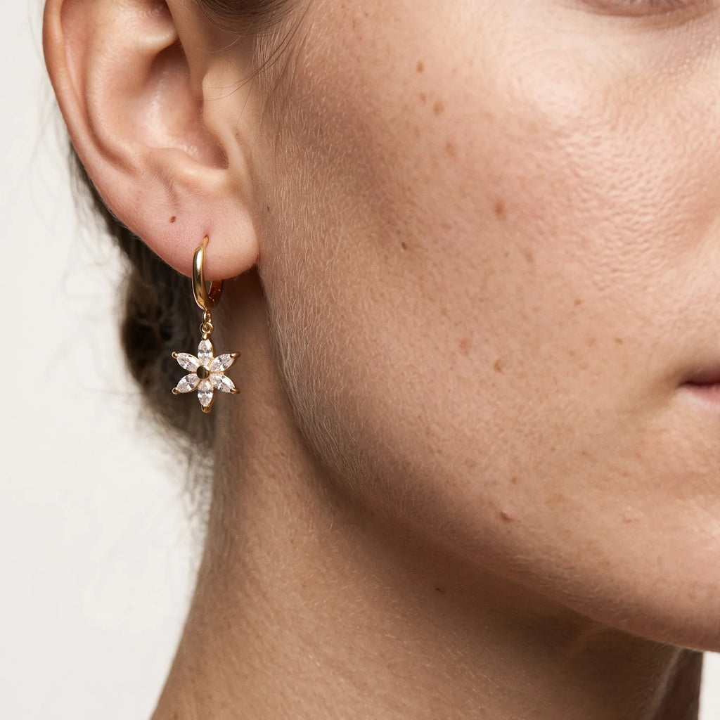 Diatoms Simple Style Sunflower Drop Earrings