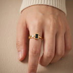 Black Charm Ring