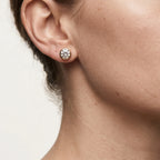 Diatoms Fashion Round Ear Studds