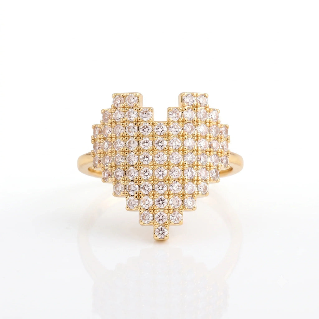 Heart Shape Adjustable Ring