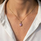 Rose Oval Diamond Necklace