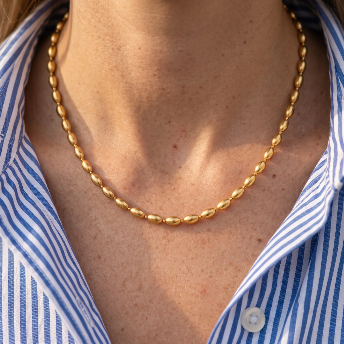 Gold Beaded Necklace
