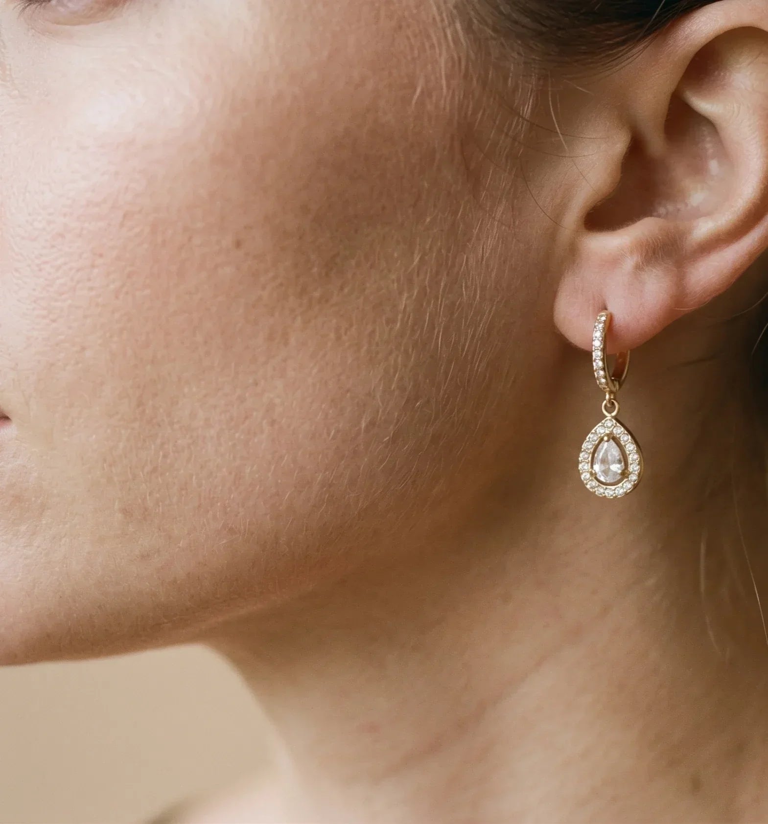 Oval Diamond Earrings