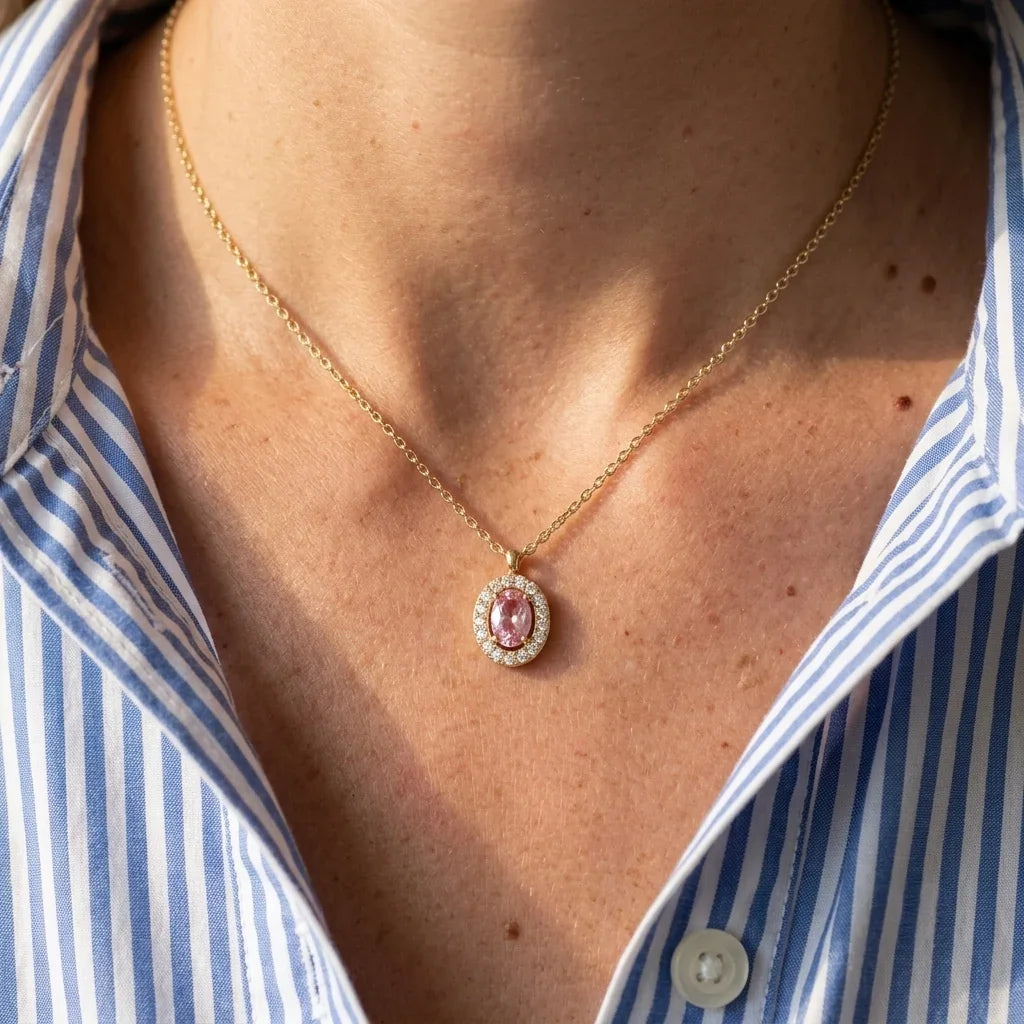 Blush Crown Diamond Necklace