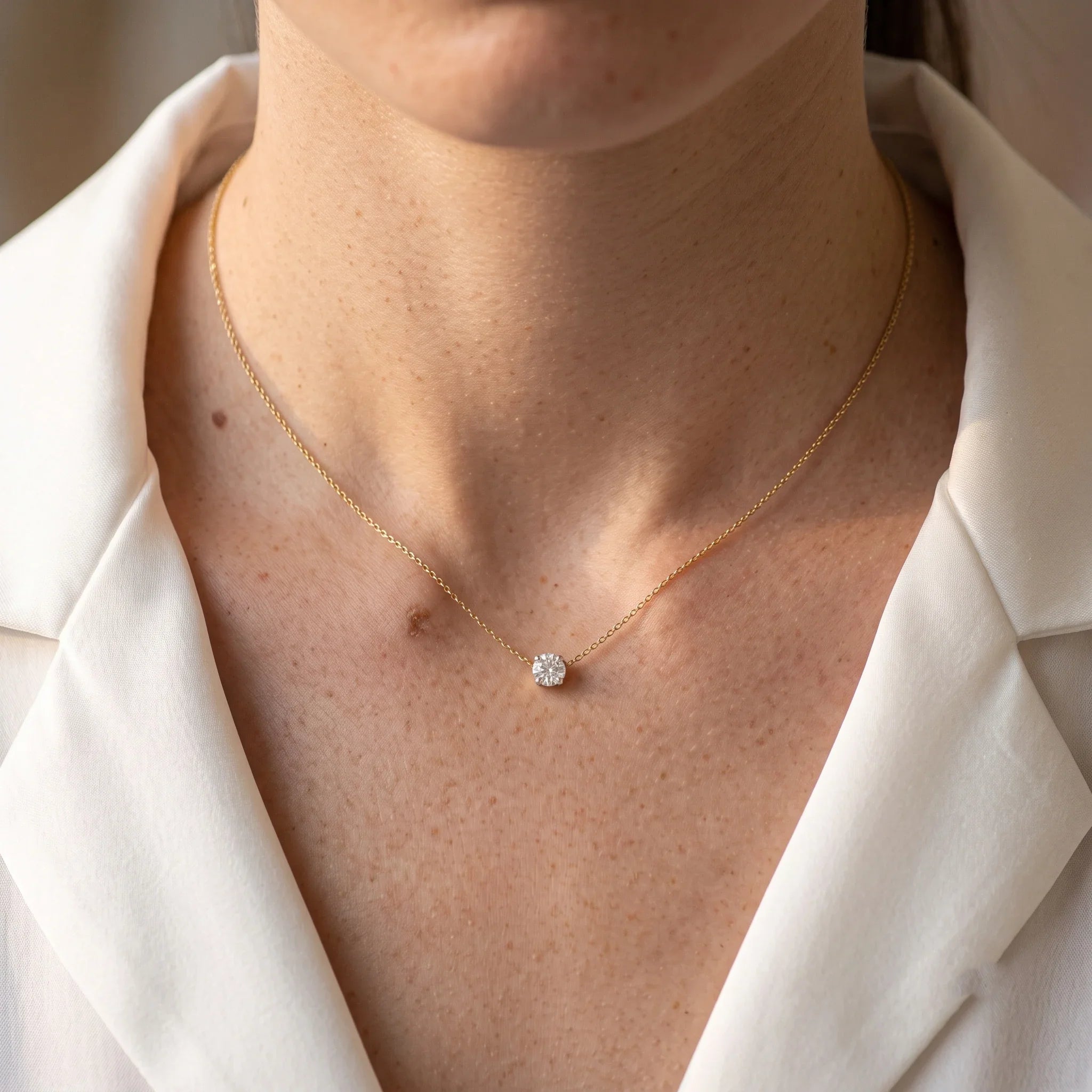 Simple Round Zircon Necklace