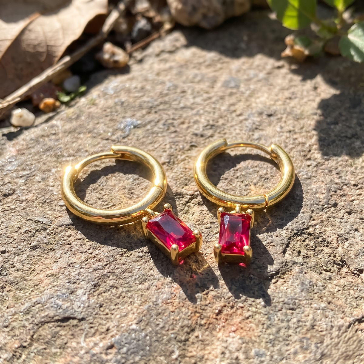 Ruby Pink Earrings