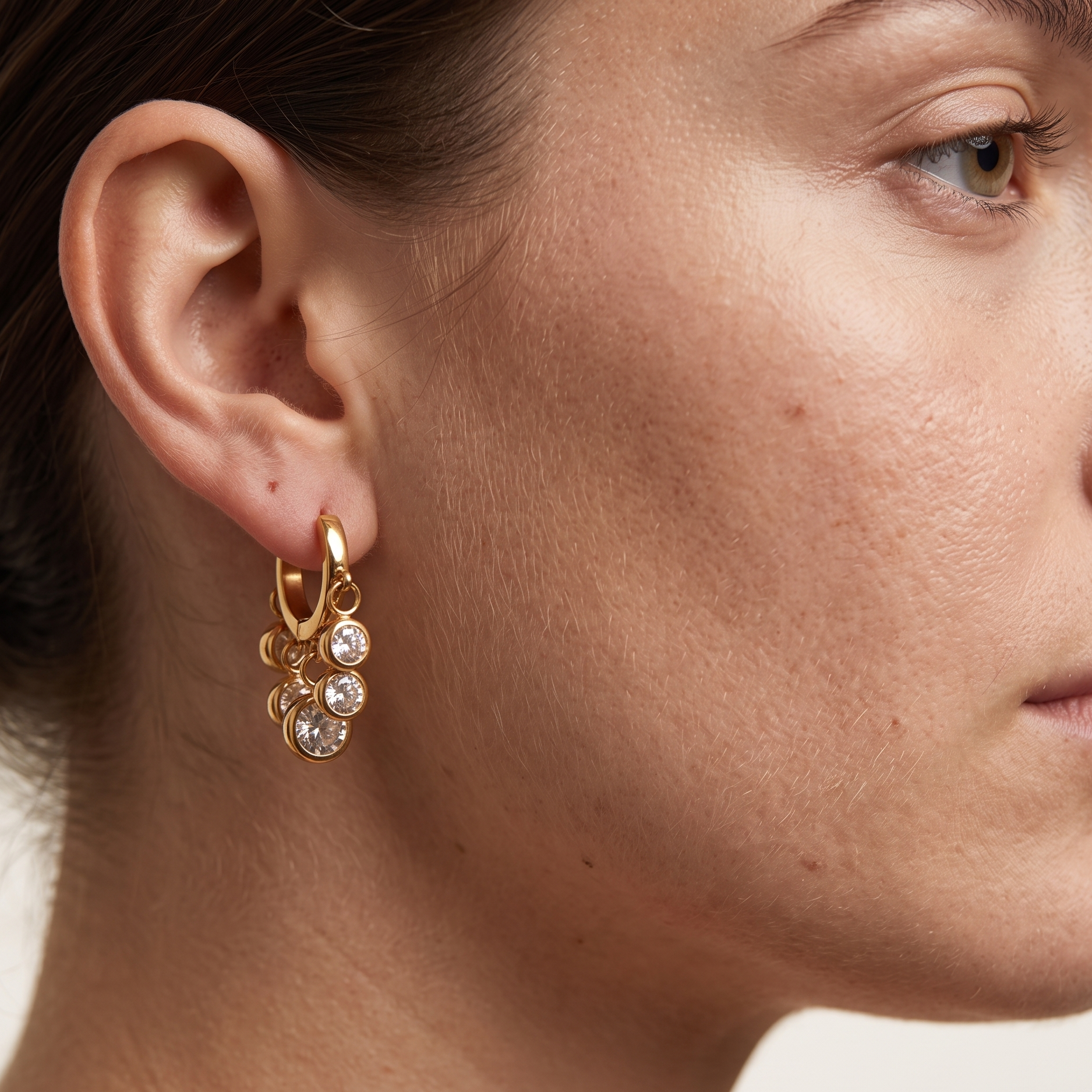 Artistic White Charm Drop Earrings