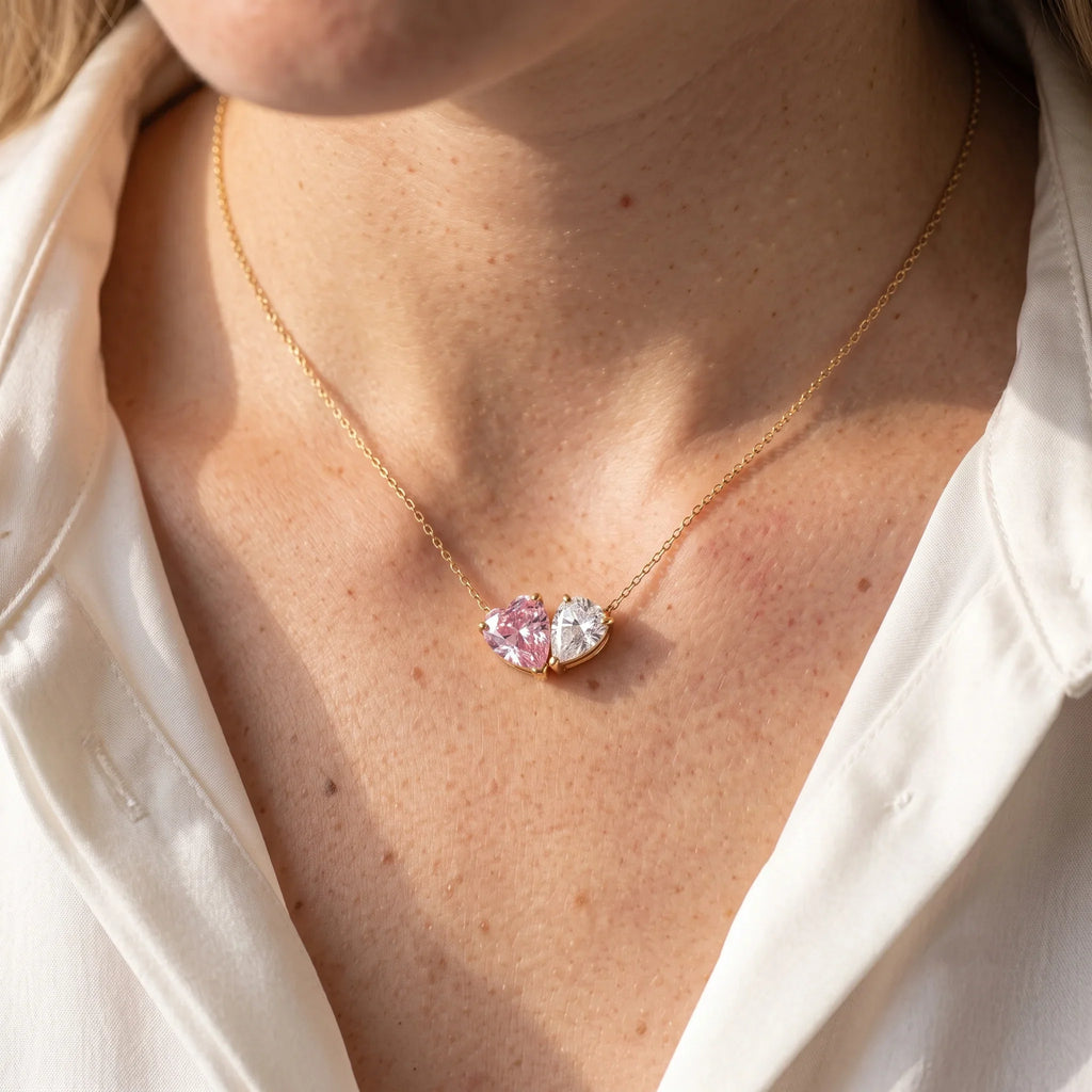 Diatoms Aura Heart Pendant & Studs