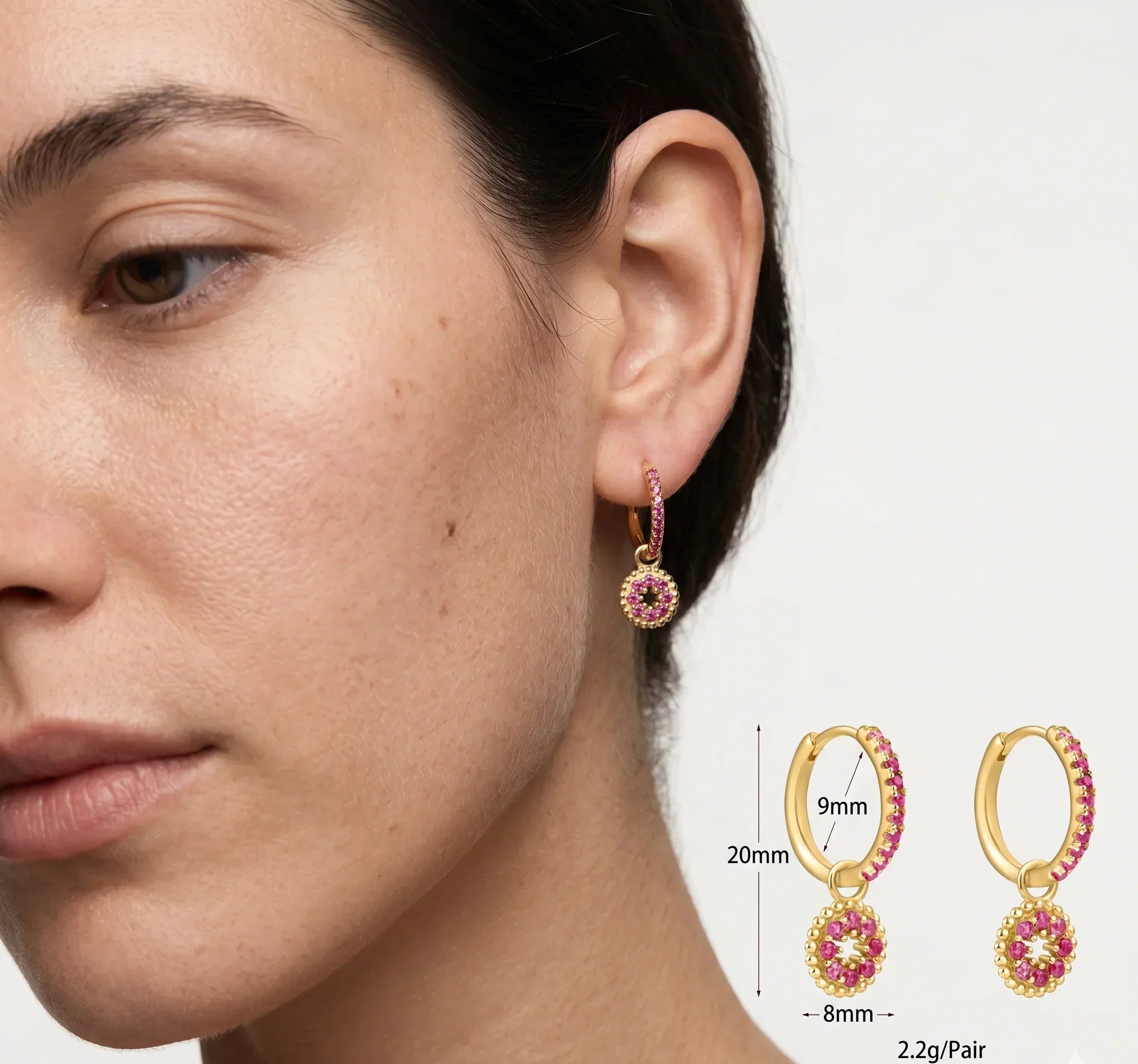 Diva Pink Drop Earrings