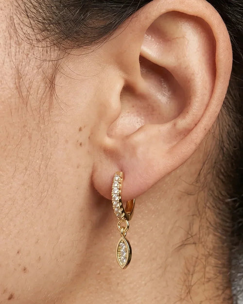 Retro Oval Zircon Drop Earrings