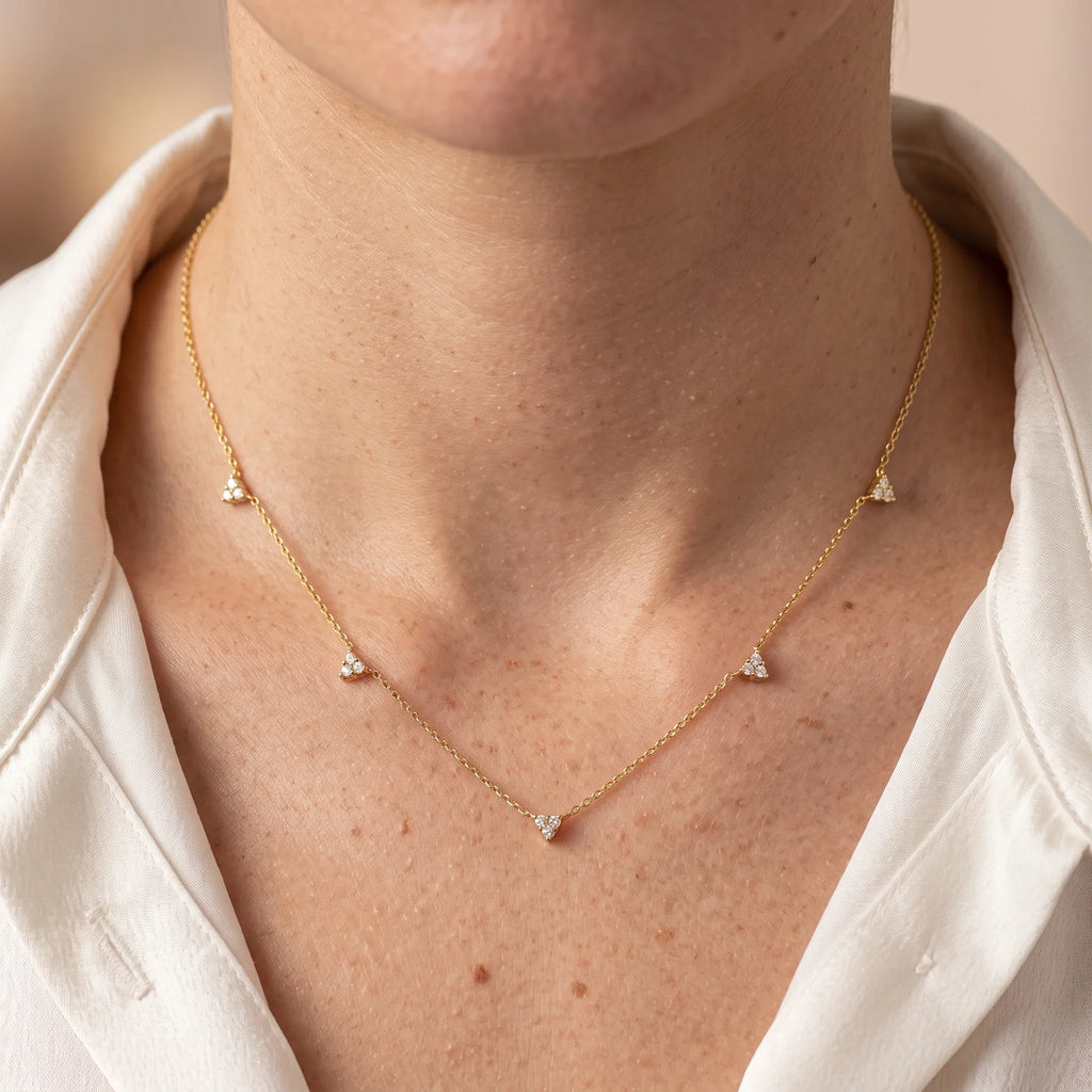Luxe 5 Diamond Necklace