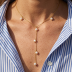 Diatoms Pearl Dew Pendant Necklace