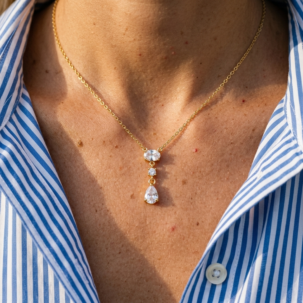 Aurora Thread Diamond Necklace