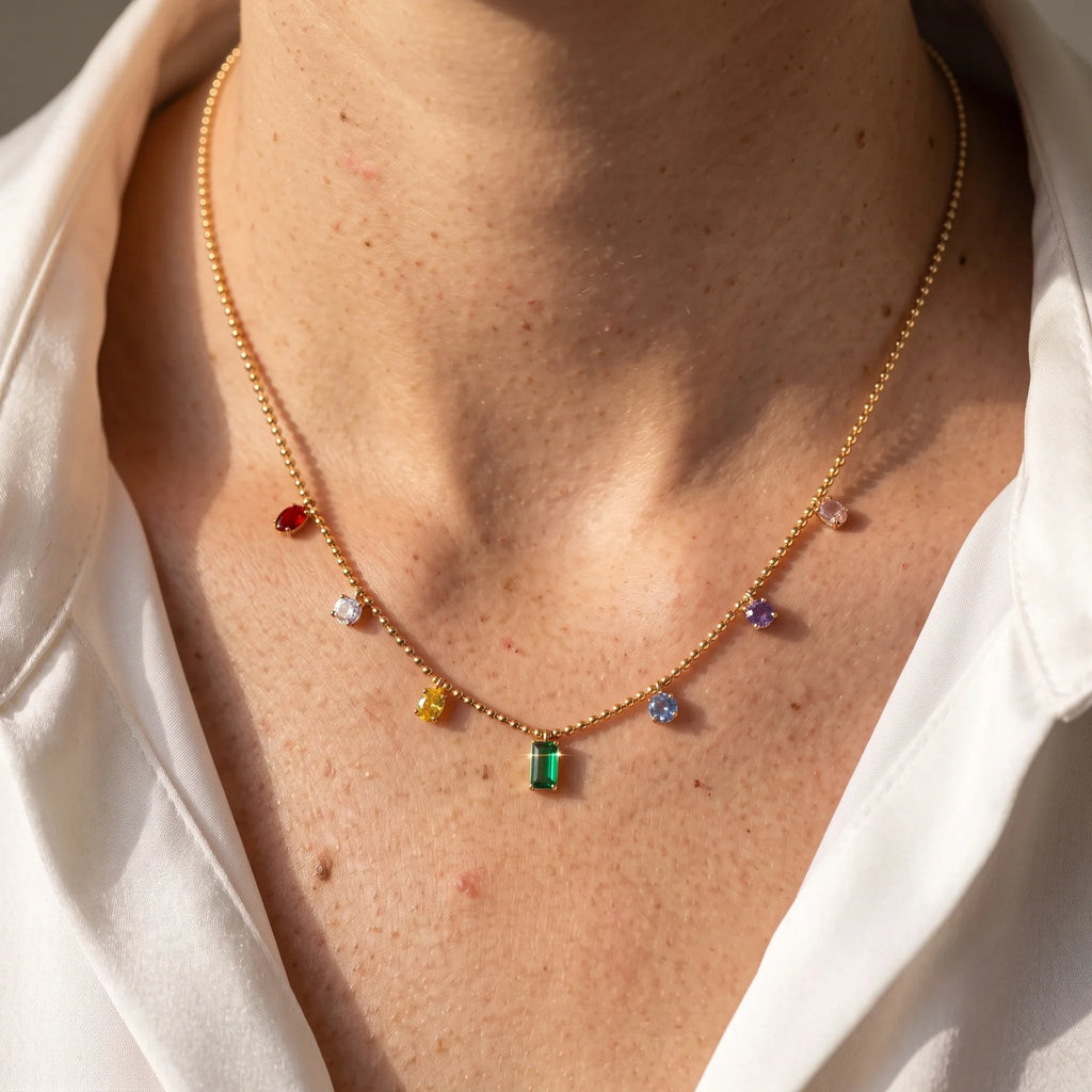 Luxy Rainbow Charming Necklace