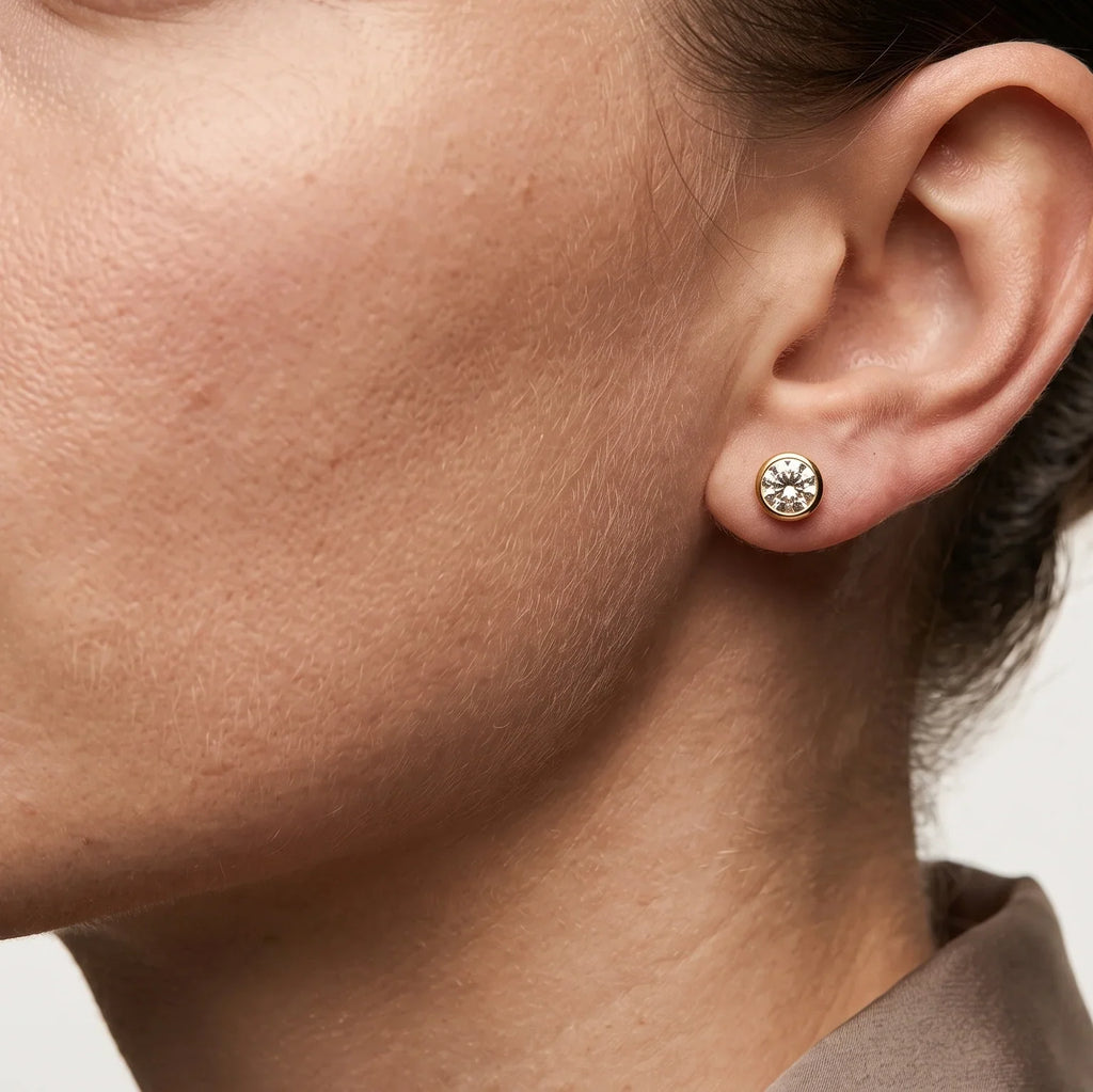 Diatoms Fashion Round Ear Studds