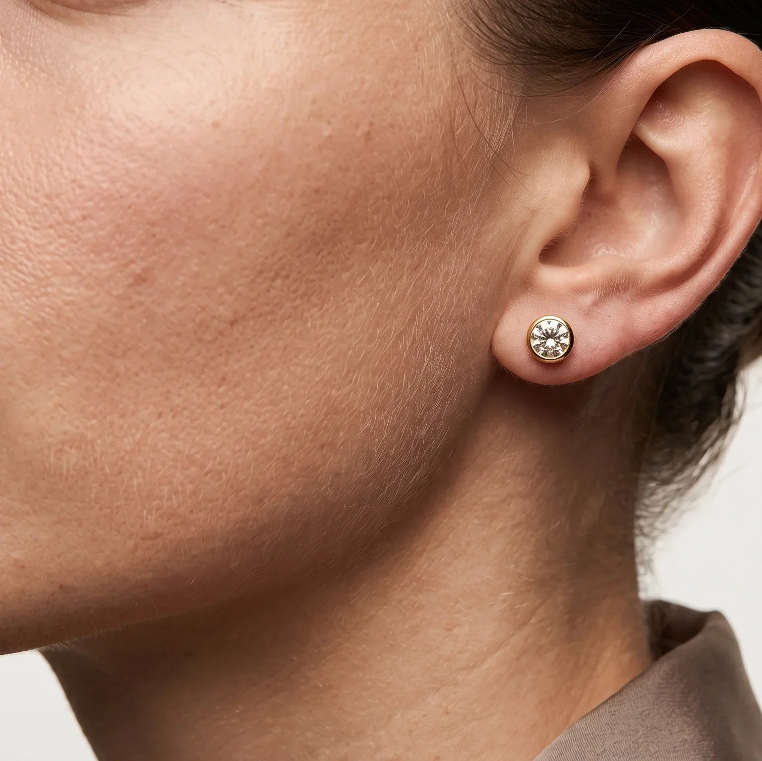 Diatoms Fashion Round Ear Studds