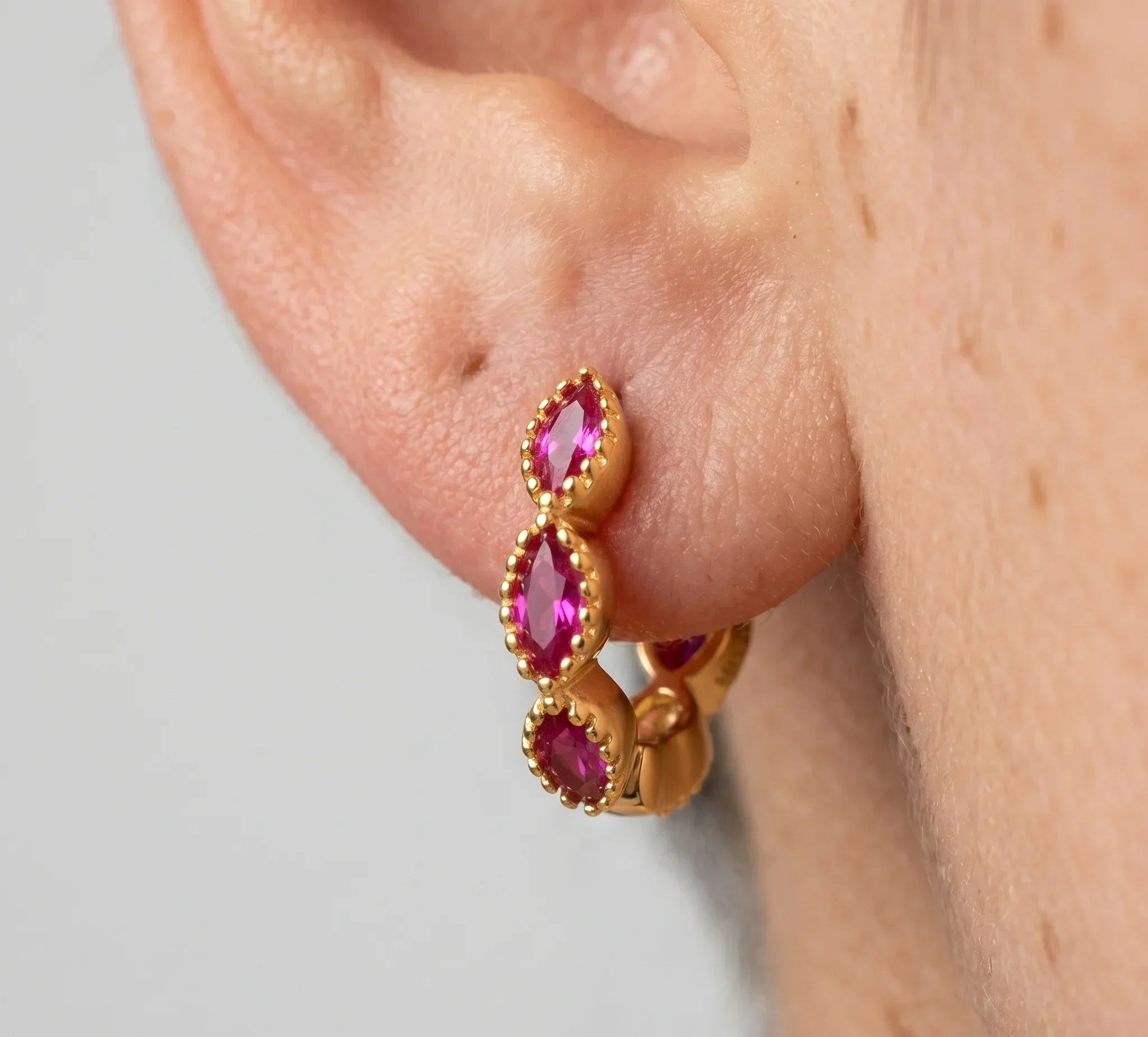 Pink Pop Hoop Earrings