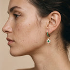 Shiny Flower Pearls Earrings