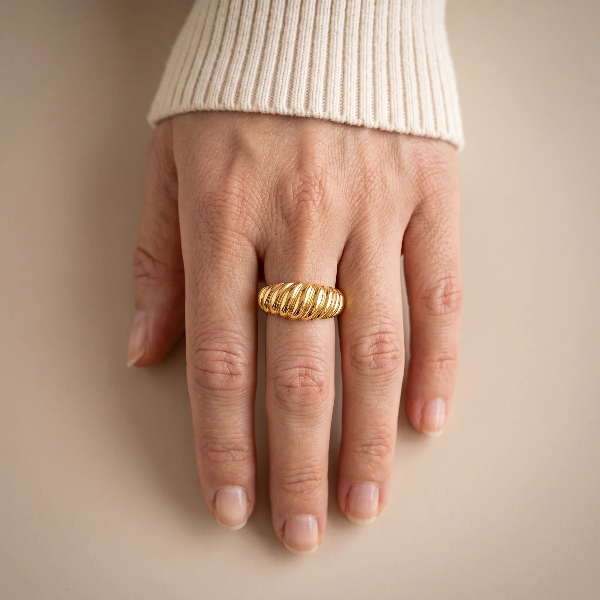 Luxe Twisted Gold Ring