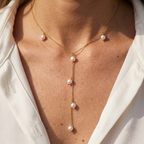 Diatoms Pearl Dew Pendant Necklace