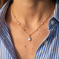 Aqua Whisper Diamond Necklace