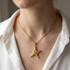 Retro Starfish Necklace & Earrings