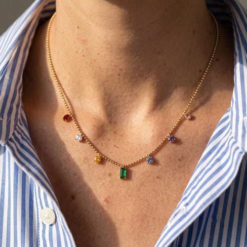 Luxy Rainbow Charming Necklace