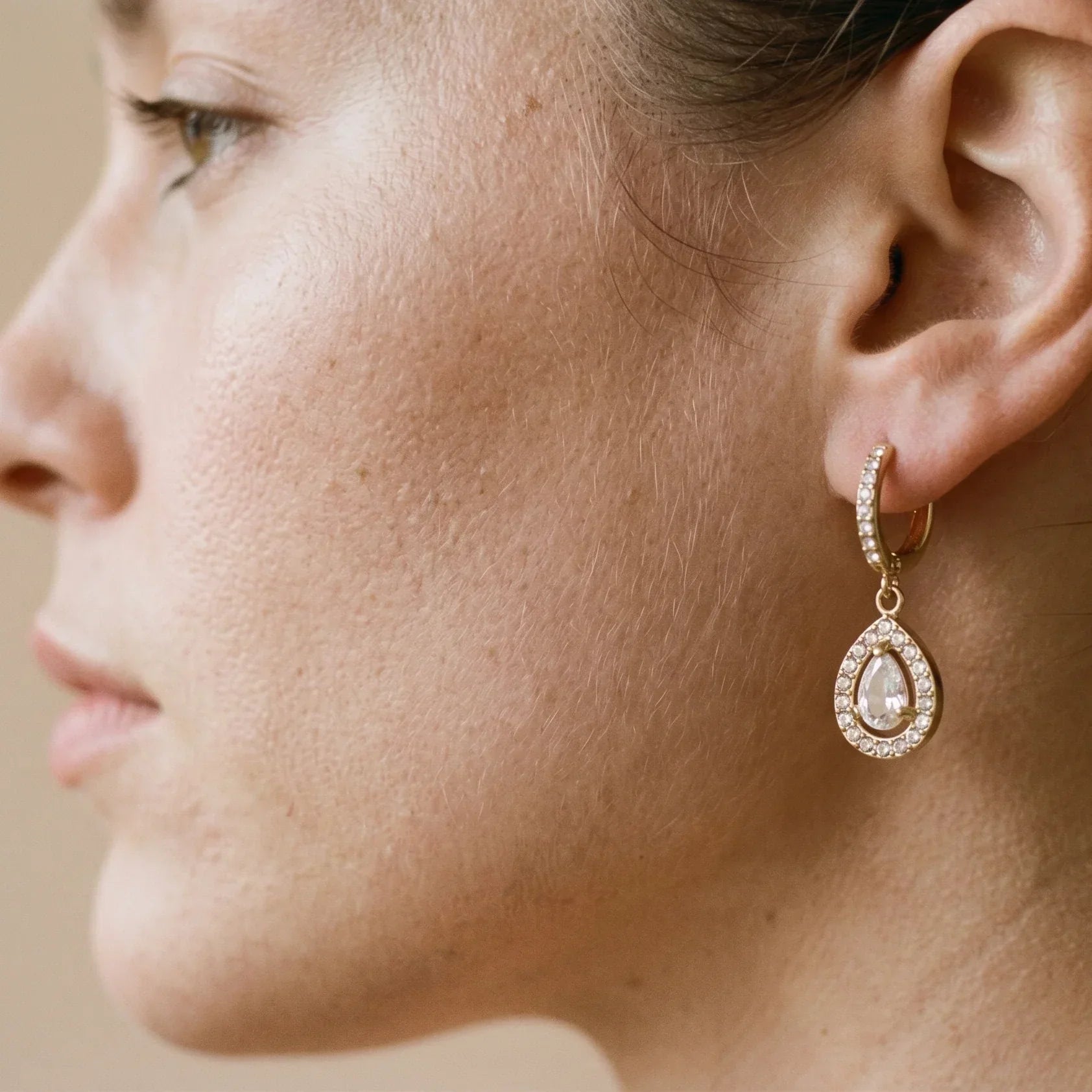 Oval Diamond Earrings