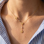 Sweet Flower Dainty Zircon Necklace