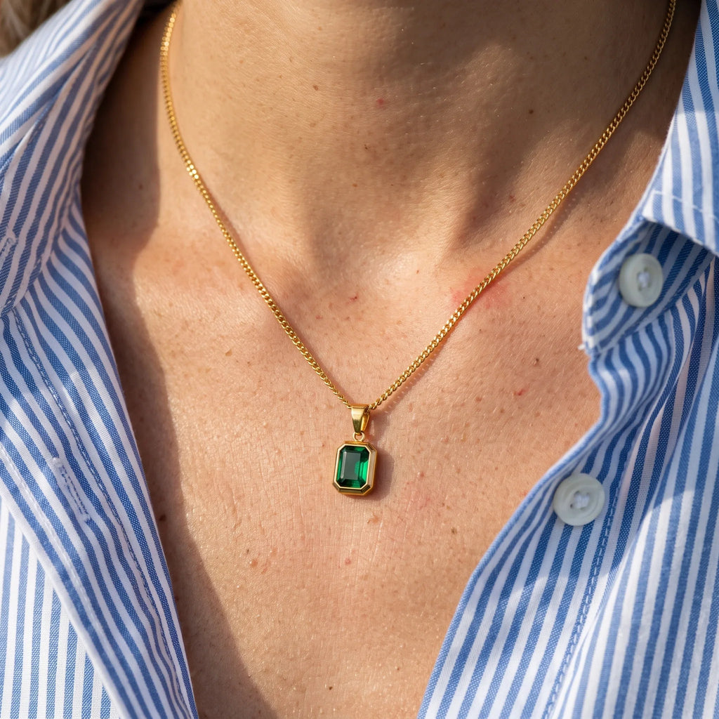 Green Emerald Necklace