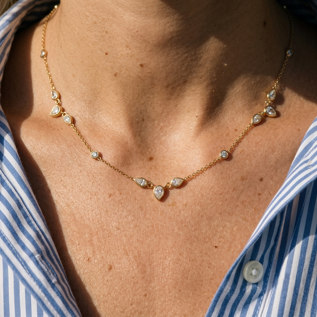 Water Droplets Necklace