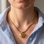 Golden Heart Magnetized Chain Necklace