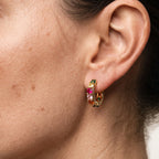 Rainbow Dots Hoops Earrings