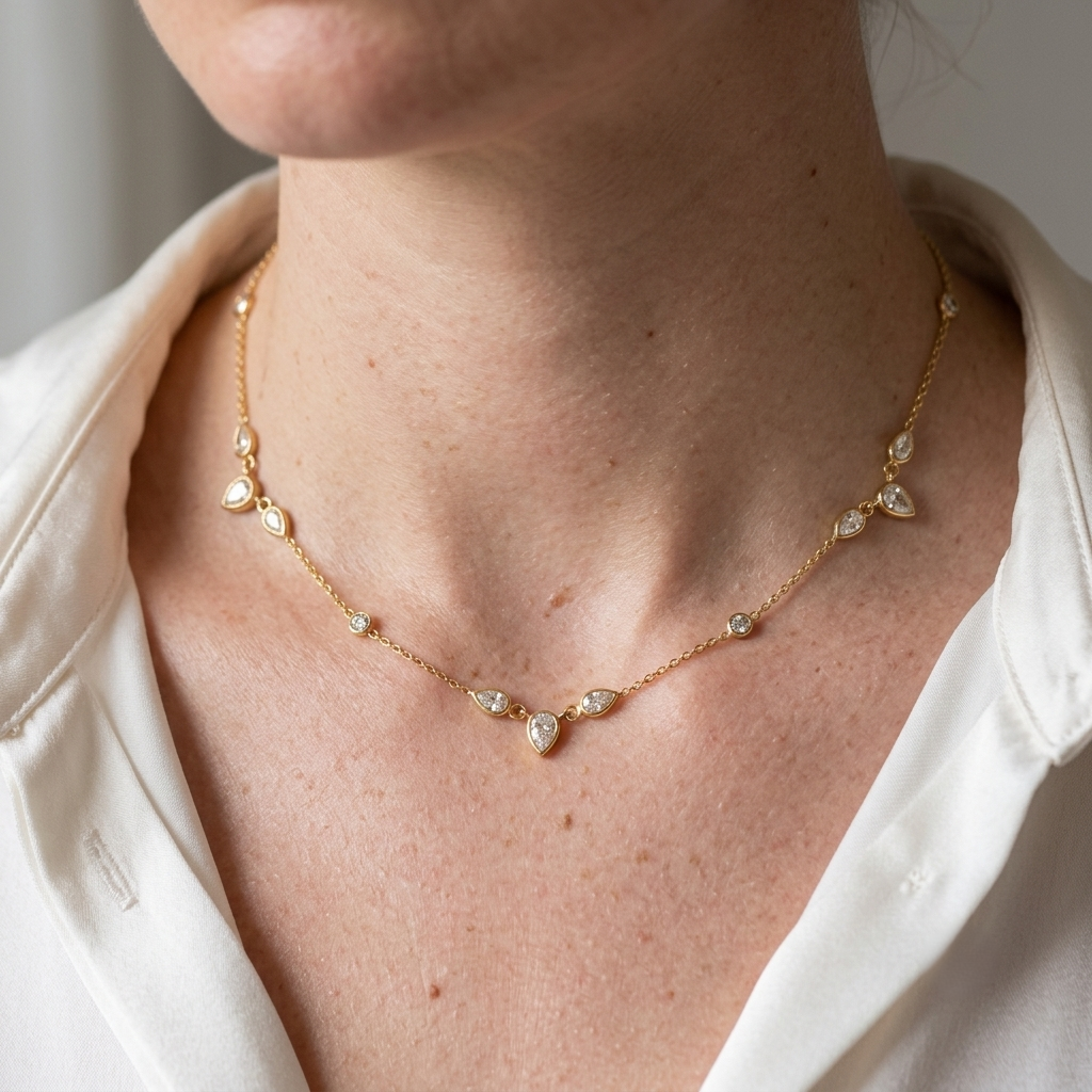 Water Droplets Necklace