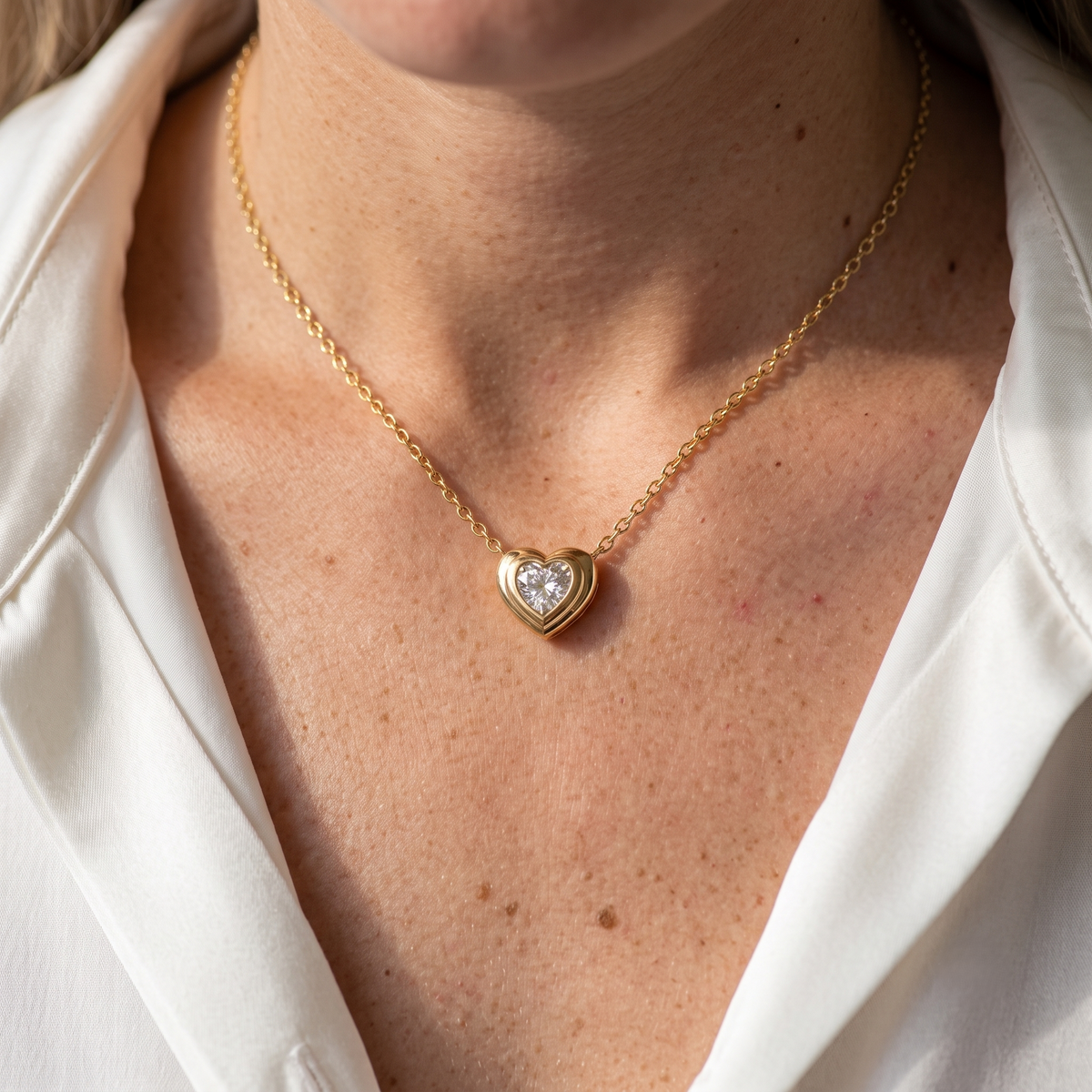 Diatoms Heart Shape Necklace