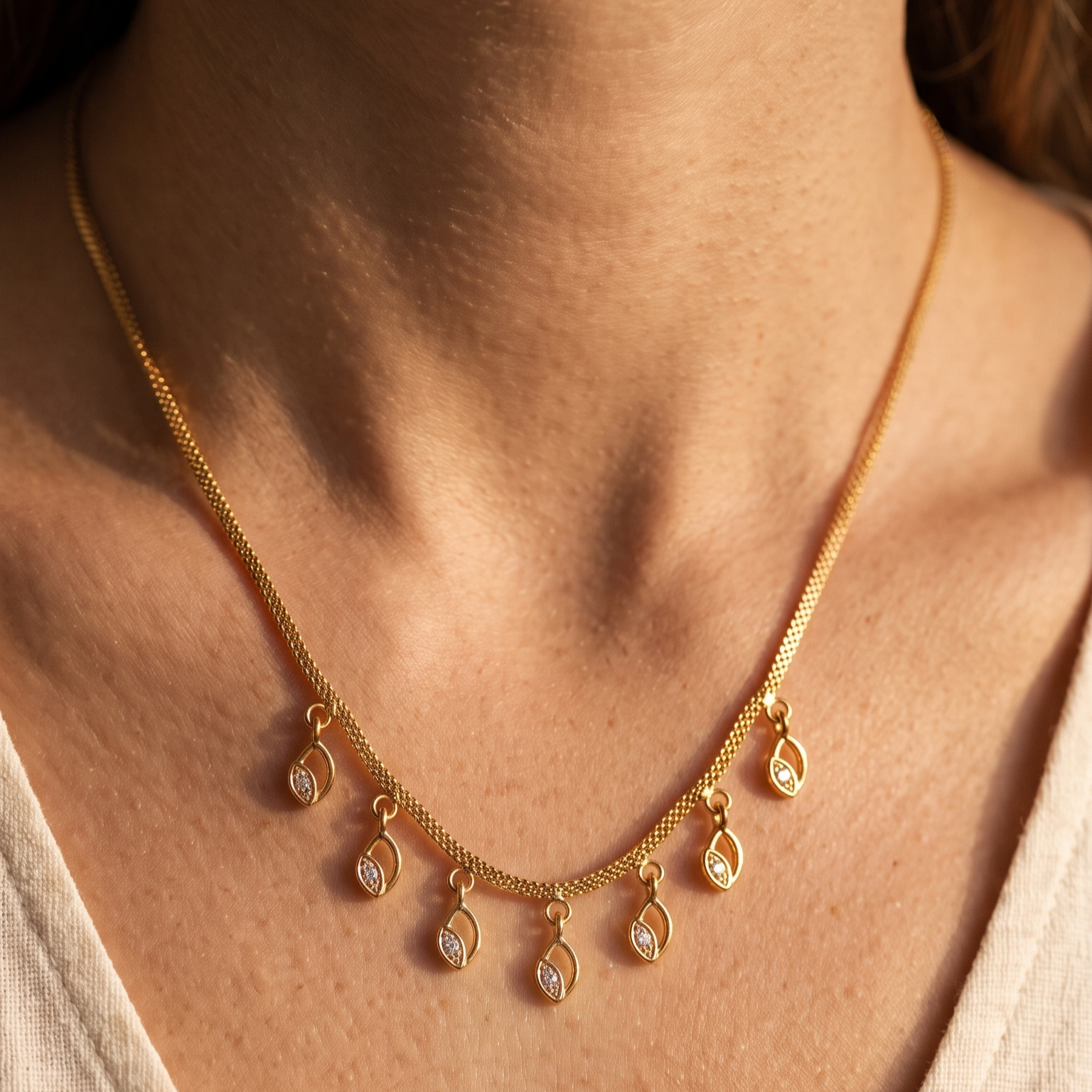 Aumika 9 Diamond Necklace