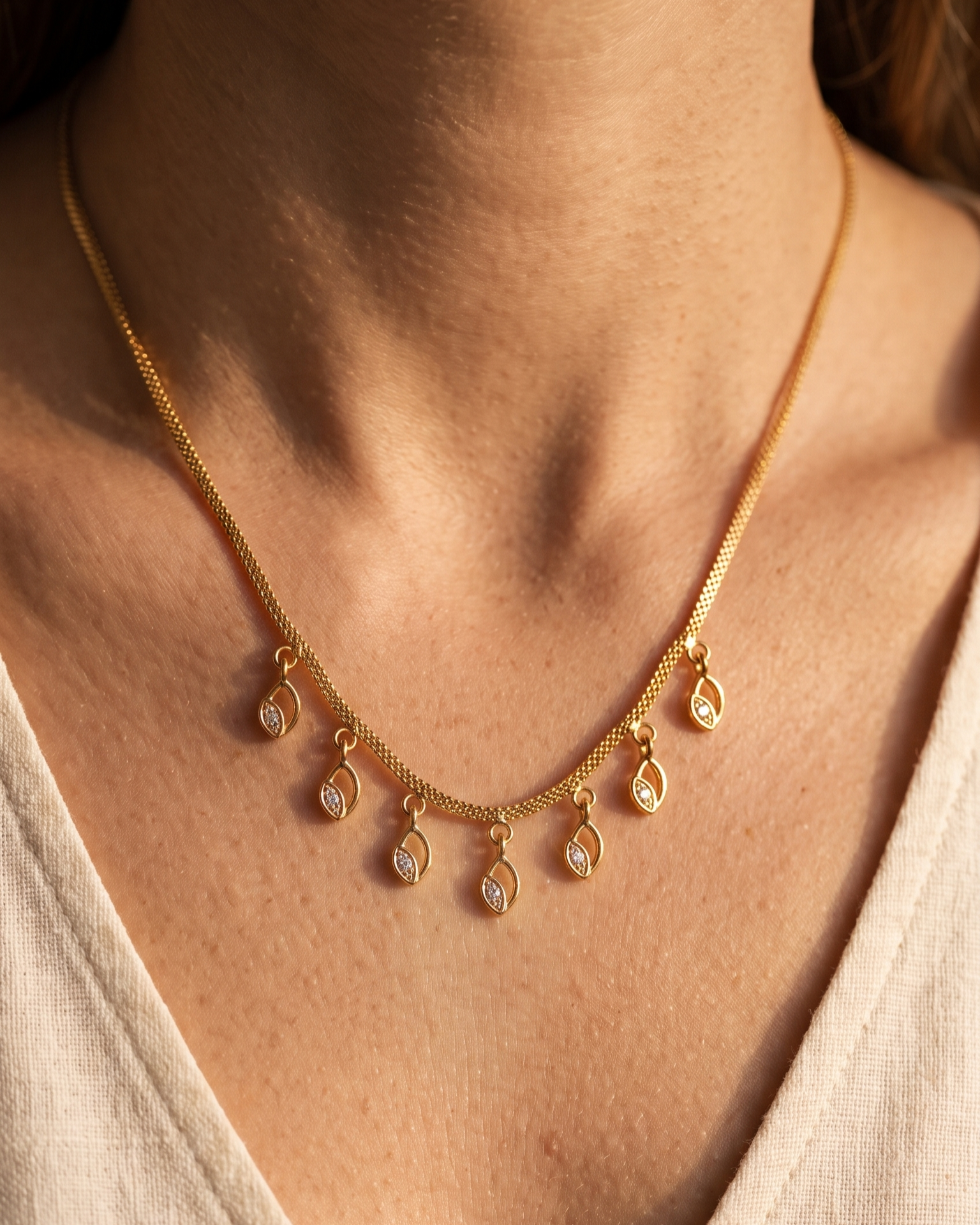 Aumika 9 Diamond Necklace