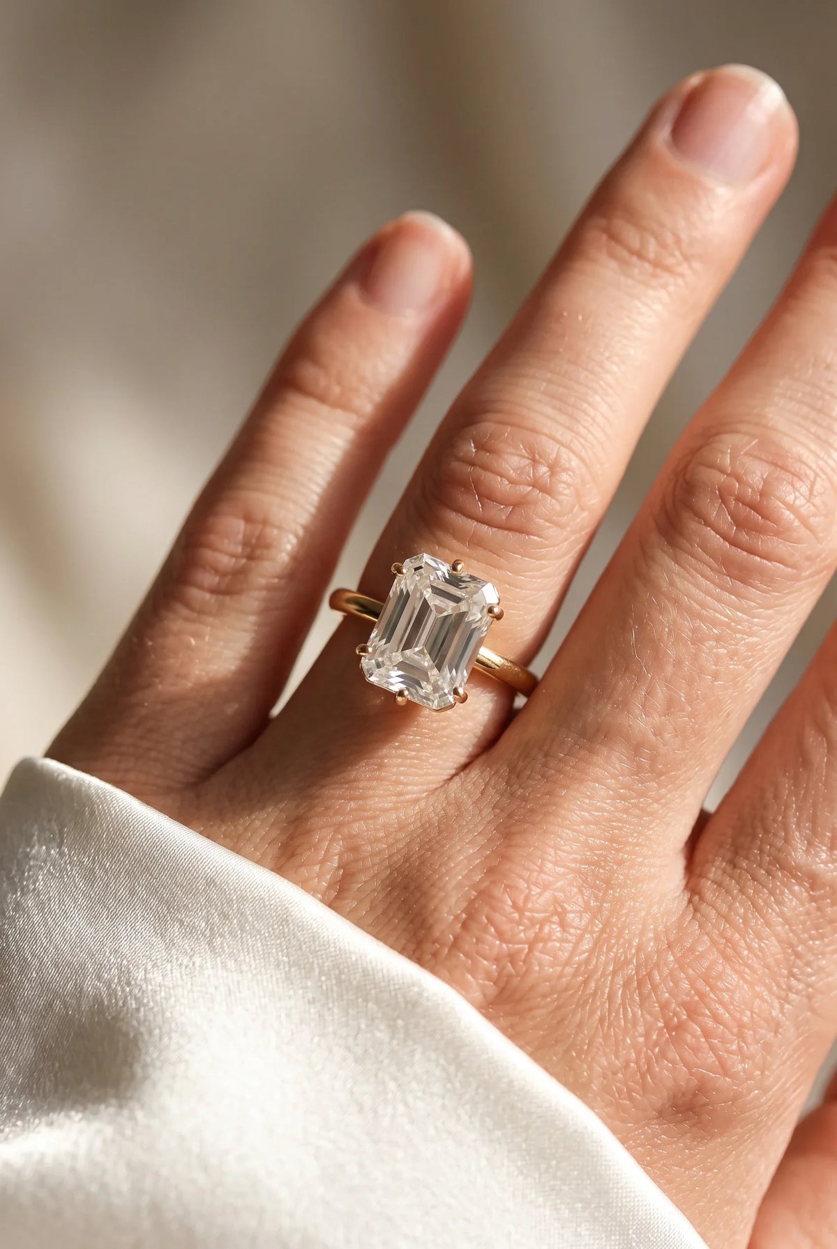 Luminous Rectangular Solitaire
Ring