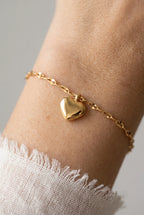 Golden Heart Chain Bracelet