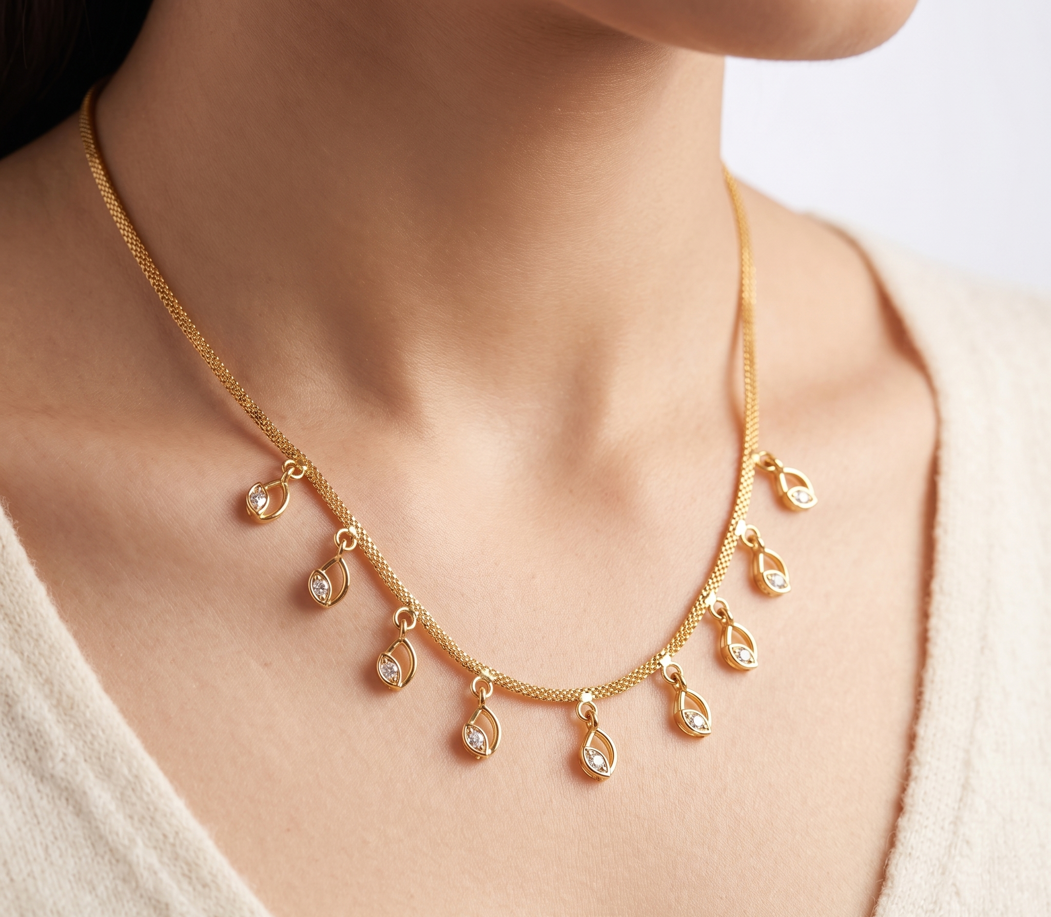 Aumika 9 Diamond Necklace