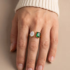 Emerald Elegance Duo Ring